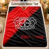 Flannel BlanketBayer Leverkusen Football Custom Name Text Personalized Soft Warm Throw Blanket Home Decor Gift
