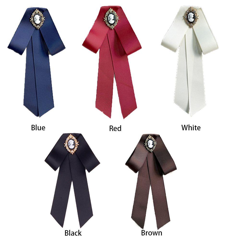 Shirt Multicolor Woman Bow Tie Brooch Bow Dress