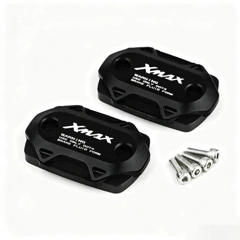 2Pcs Cnc Front Brake Fluid Reservoir Cap For Xmax 250/300 V1 V2 V3 (2017–2026)