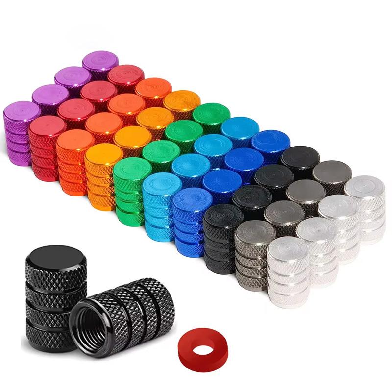 Aluminum Alloy Tire Valve Stem Caps 4 Pcs Universal Stem Covers for Cars Motorcycles and Bikes Auto Tire Accessoires Stem Caps1