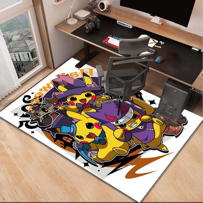 Cute Pika Adventure Office Rug Chair Mat, Game Carpet, Suitable for Front Door, Bedroom, Living Room, Desk, Holiday Gift