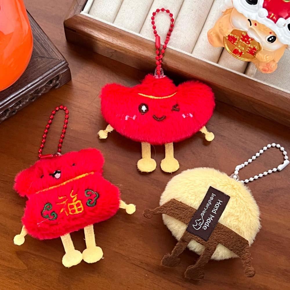 Lion Awakening Chinese New Year Plush Keyring Chinese Style Lion Dance Brooch  Celebrating