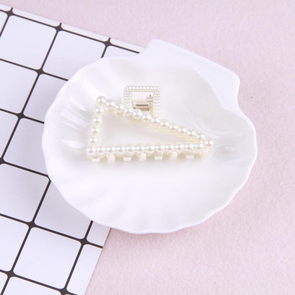 Retro Transparent Pearl Clip Korejský Creative Bath Pearl Spona do vlasů Trendy Transparent Color Clip