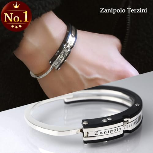Zanipolo Tarzini Herren Armreif Manschette, Silberfarbe, Chirurgenstahl, Hypoallergen, 316L Armreif