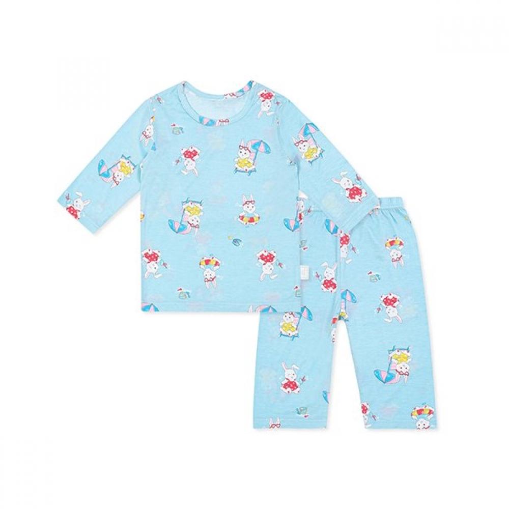 Organicmom Summer Rabbit Lyocell Short Sleeve Kids Underwear Mlsp7k04 minted/100