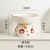 Multi-use Ceramic Cat Bowl Cute Anti Tipping Pet High Foot Bowl Slanted Mouth Non-slip Pet Drinking Feeder Kitten Puppy