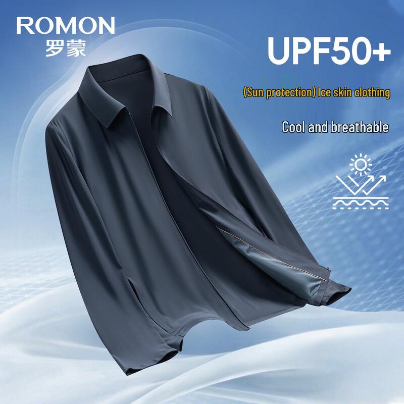 ROMON Men s UPF50+ Sun Protection Lapel Jacket 5766