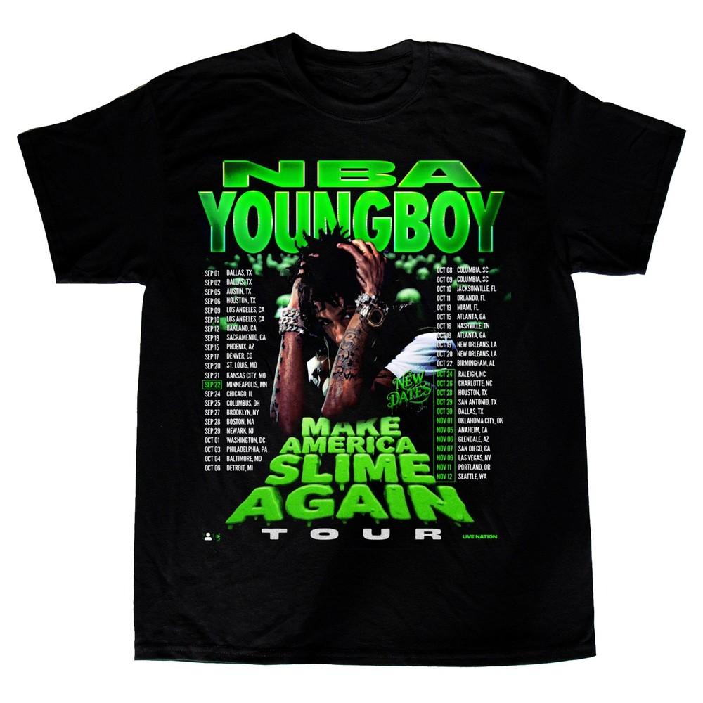 Popular YoungBoy Masa2025 Tour Unisex Unisex All Size 20D1521 Unisex T-Shirt M