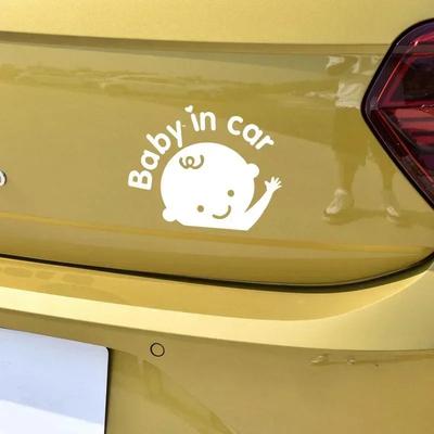 Baby an Bord Baby Sicherheitszeichen Autoaufkleber Reflektierender Warnaufkleber Niedlicher Baby Fensteraufkleber Auto Zubehör