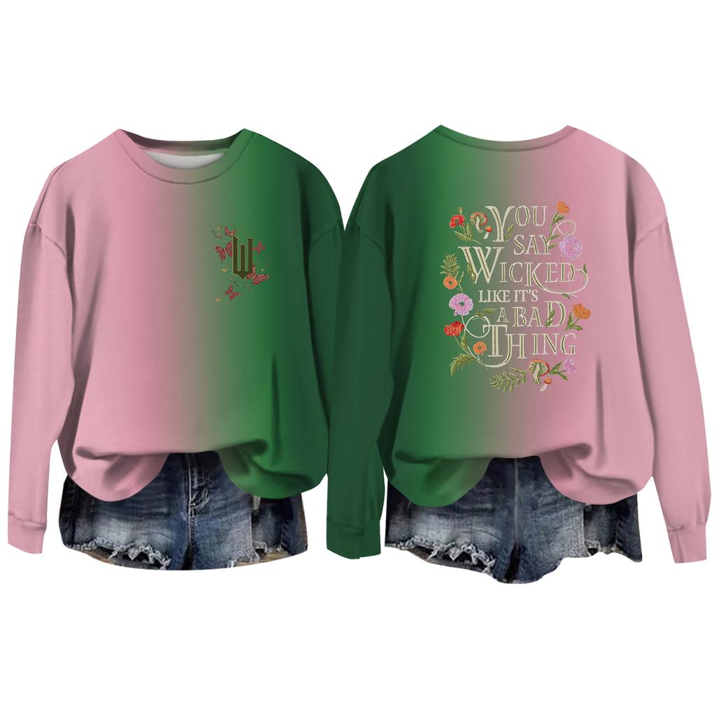 Women's Casual Round Neck Long Sleeve Valentine's Day Printed Pullover Top