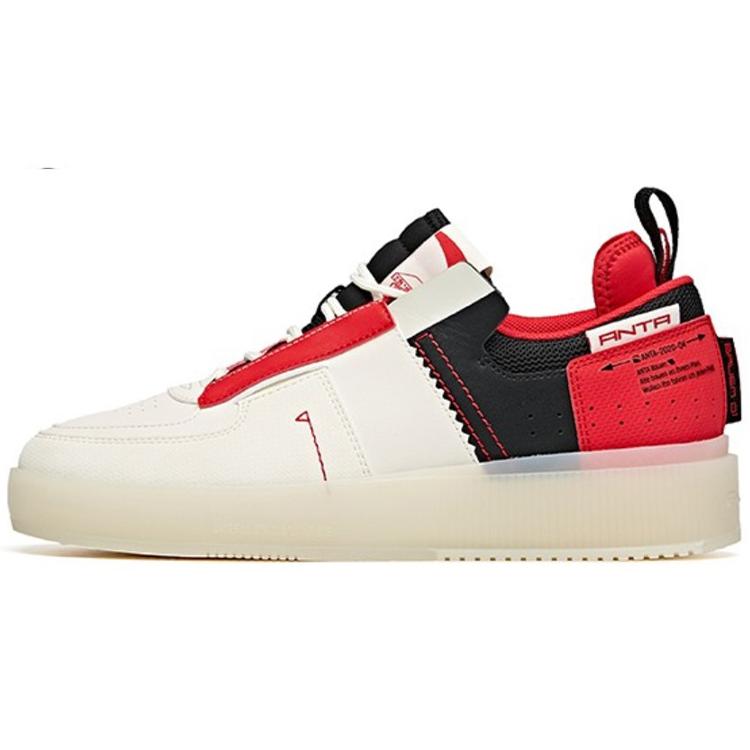 

new Anta Slip Resistant Shock Absorbers Low Top Skateboard Shoes Men s Red White 41