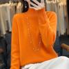 Zeng Li Women's Loose Cashmere Half-High Neck Sweater - Thickened Autumn/Winter Knitted Pullover