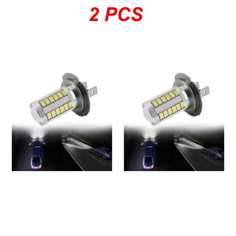 1/2/3PCS Led Light Super Bright Universal 5630 Smd 33 H7 Car Accessories Car Fog Driving Light  Lamp Bulb 360 Degree Lamp Bulb