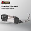 Motorcycle Scooter Boat VS400 S400 Stainless Steel Exhaust Pipe Set