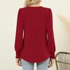 Women's Blouse Long Sleeve Tops Elegant Tops V Neck Casual Blouse Shirt Fall Tunic