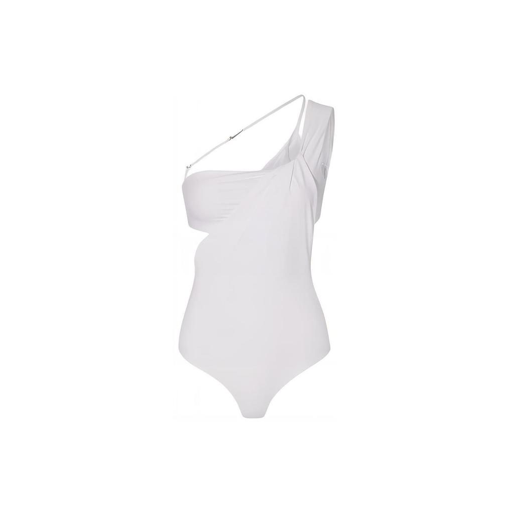Nike X Jacquemus Co-Branded SS24 Solid Color Stretch Cut-Out Jumpsuit Women Jumpsuit White FJ3284-100