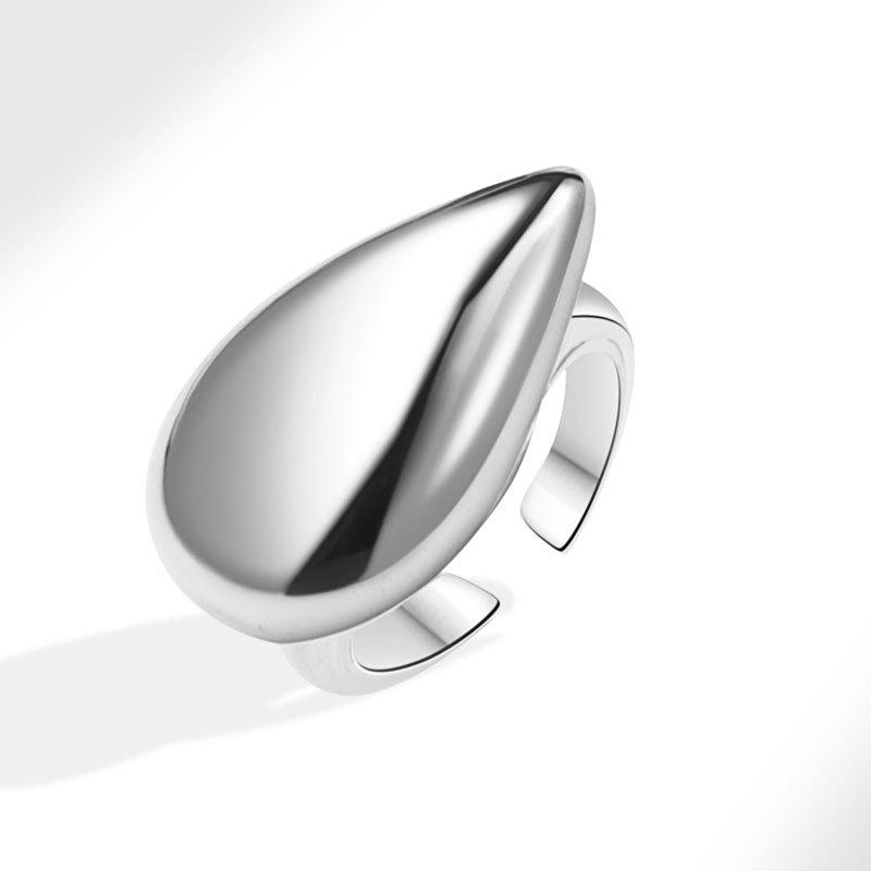 Fashion Personalized Index Finger Ring Niche Design Geometric Twist Open Ring Temperament Retro Couple Ring for Girlfriend Simple Geometric Ring