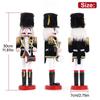 3pcs12inch Wooden Nutcracker Christmas Decor Soldier Traditional Handpainted Decorative Home/Office Christmas Decor In Gift Bo