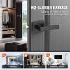 SucceBuy Passage Door Handle 1 Pack  Door Lever Left Right Handing Rotation To OpenInterior To Hallways Closet Meeting Space