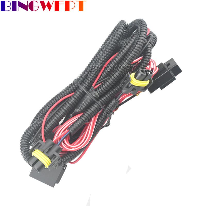 High Quality For VW New Polo Golf Jetta MK5 MK6 Skoda Octavia Fog Light Lamp Wires Harness Cable With Fuse Car Accessories 12V