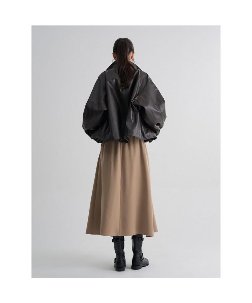 8seconds Belted Pleated Long Skirt Beige