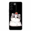 For Vivo V27e Case Cute Cartoon Cat Black Silicone Soft Phone Case For Vivo V27 Pro V27e Back Cover Cases V 27 E Pro Funda Coque