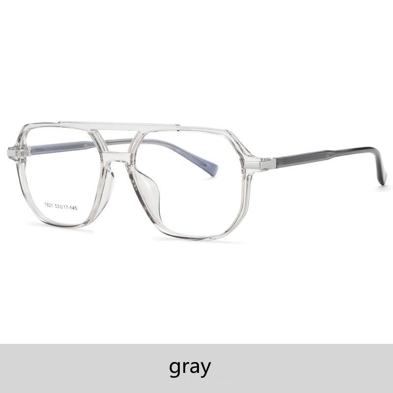 Transparent Double Beam Retro Flat Spectacles Myopia Glasses Frame Men And Women Trend Eyeglasses Optical Prescription Eyewear