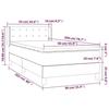 3131179 vidaXL Lit à sommier tapissier avec matelas Noir 90x200 cm Velours