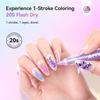 12 Farger Essentials Nail Art Tusjer Sett Vår Sommer Hurtigtørkende Neglelakk Tusjer for Nail Art Design Tegning Liner Verktøy