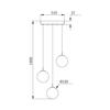 Suspension décorative 3xG9 10W – Design en métal Ambre
