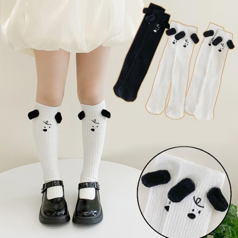Novelty Funny Doll Hand In Hands Matching Calf Socks Friendship Socks Cute Cartoon Cotton Socks Kids Knee High Socks