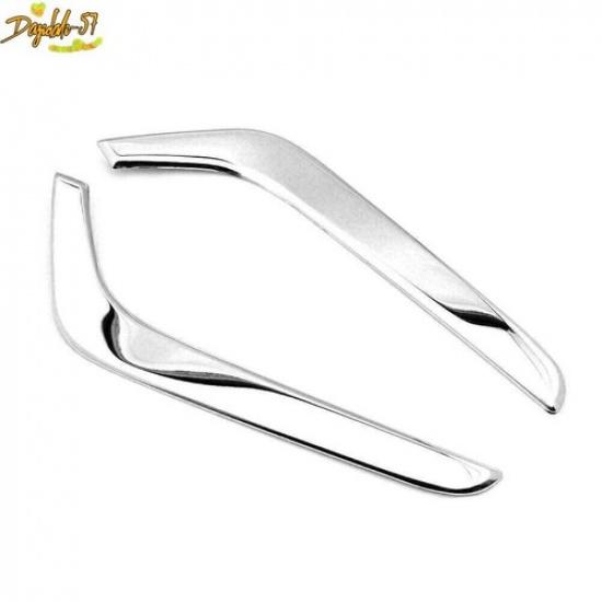 Chrome Front Fog Light Lower Cover Eyelid Trim For Honda CR-V CRV 2017 2018