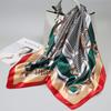 Small silk scarf women's large square scarf yarn scarf spring, autumn and winter matching shirt middle-aged mother square 91 × 91 thin scarf