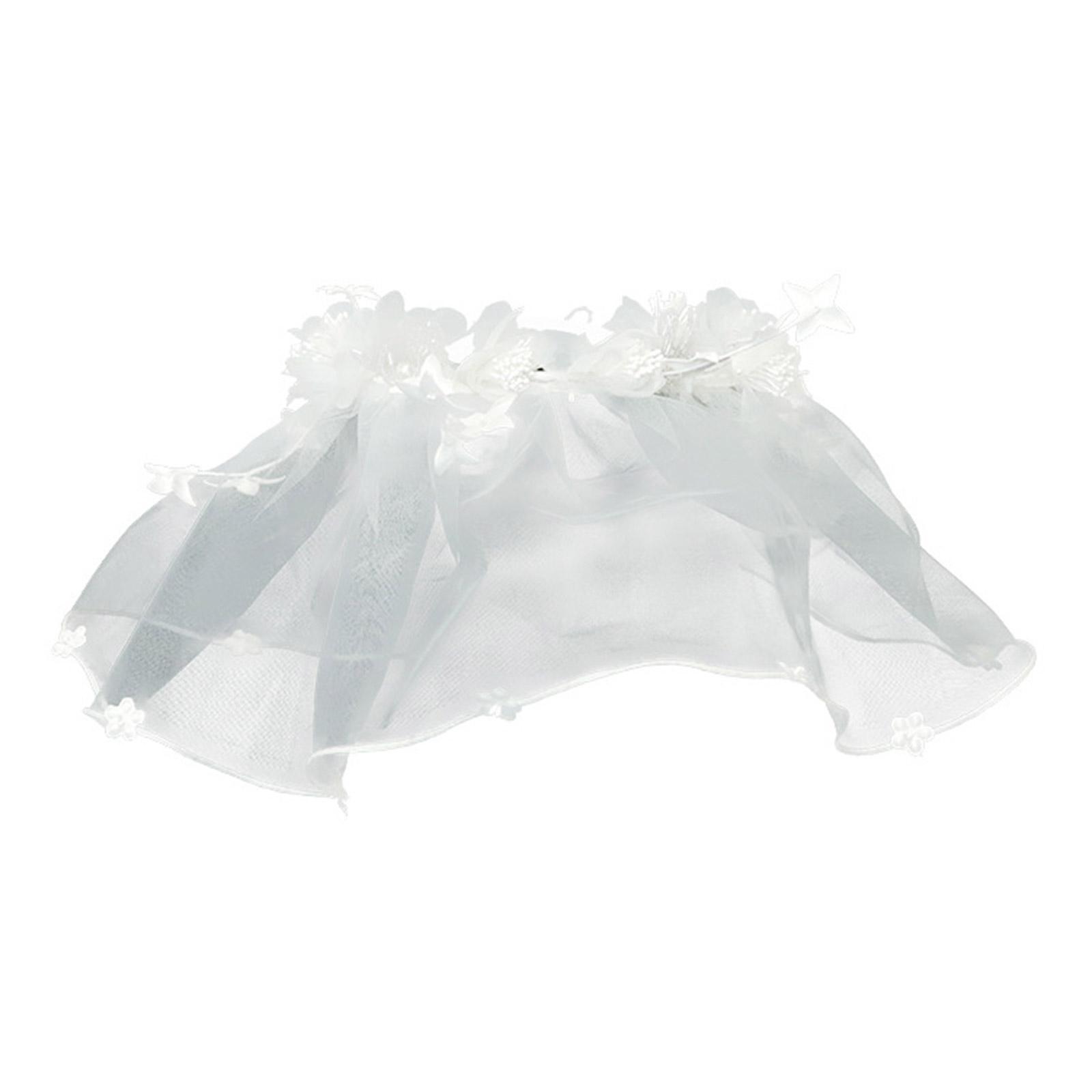 

Элегантная фата невесты, покрывающая лицо, фата для девичника, свадебная фата с реалистичной цветочной повязкой для фотосъемки