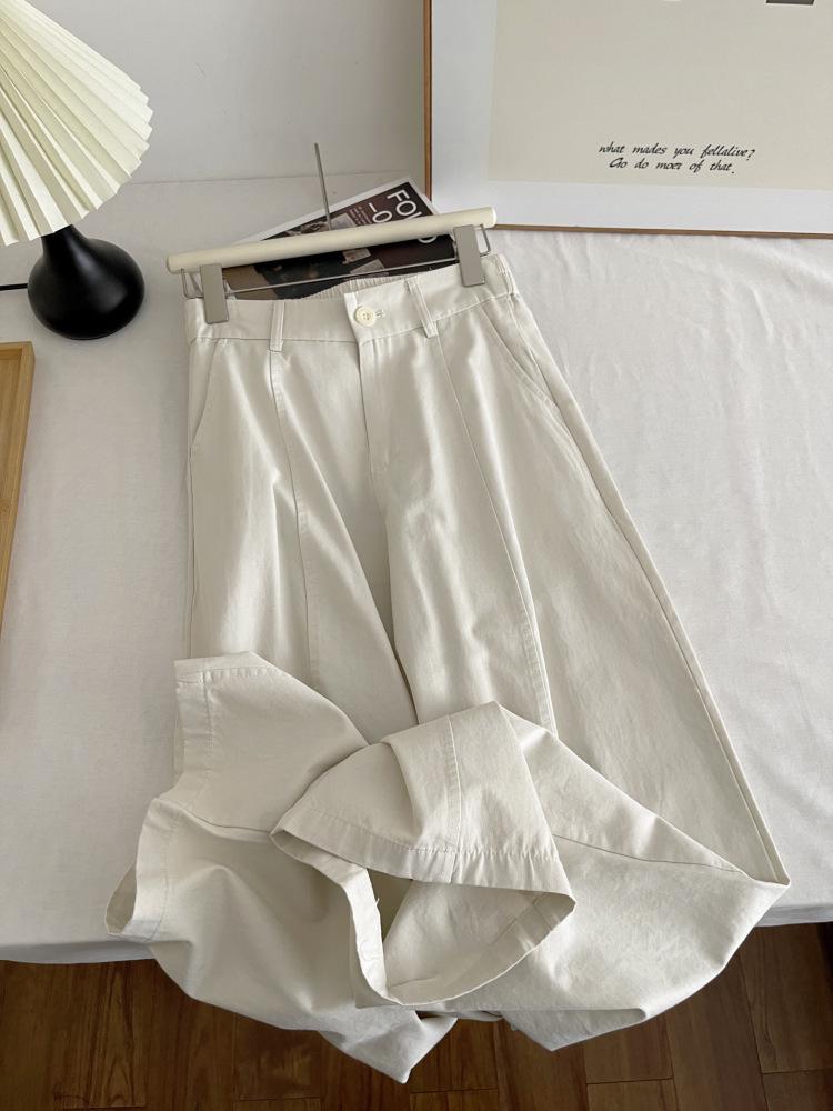 Vintage Wide-Leg Women s High-Waisted Drape Pants, Slimming Cargo Style Large
