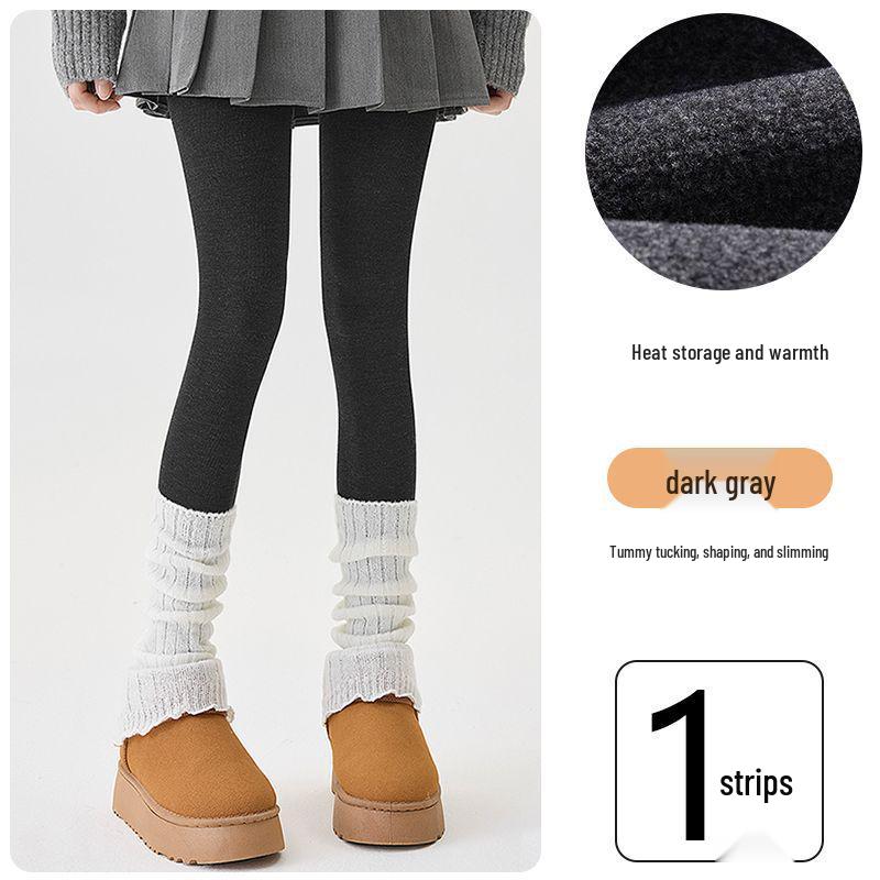 JIAZINI Damen Graue Mikro-Kompressions-Schlankheitsleggings - Fleecefutter, Rutschfest, Ideal für Frühling und Herbst/Winter.