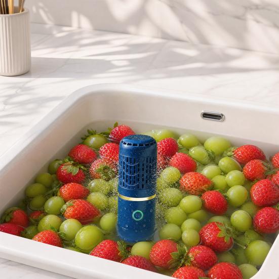 Fruit And Vegetable Cleaner, Portable Produce Purifier with Hydrolytic Technology, Waterproof Capsule Food Washer for Meat Seafood