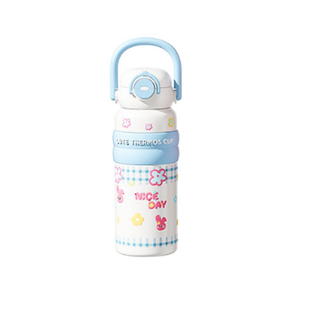 

with Handle Bounce Insulated Cup Double Drink Thermos Water Bottle Daily Use синий