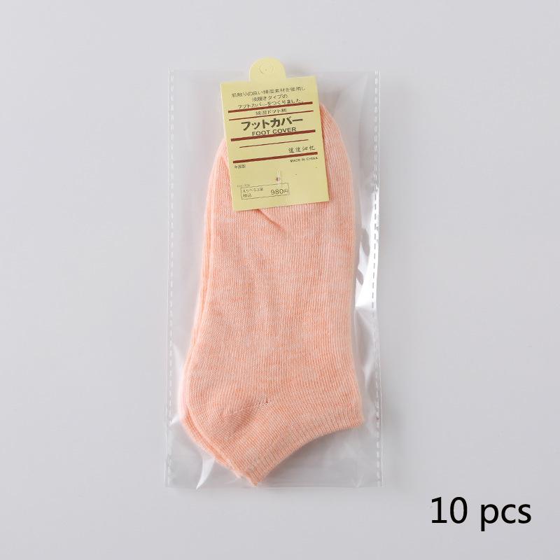 10 Paires de Chaussettes pour Femmes de Couleur Unie Emballées Individuellement Chaussettes pour Dames de Couleur Unie Emballage Sac Opp Chaussettes Cadeaux Accessoires pour Femmes