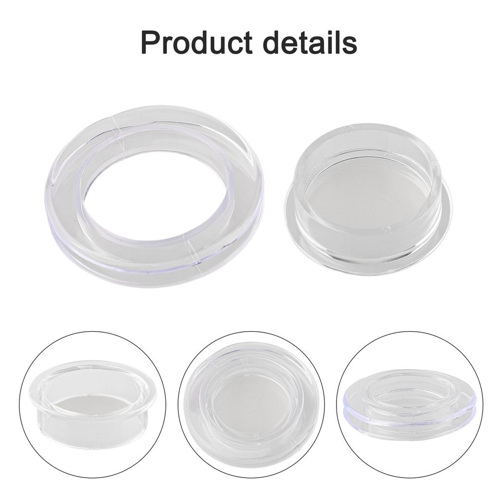 Reliable Table Umbrella Hole Cap Set Secure Sealing Prevent Shaking and Scratching Easy to Store and Carry Translucent Color