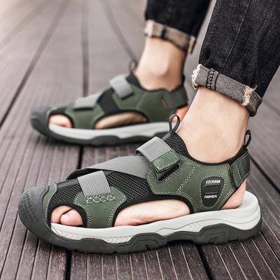 FashionHot Sale Summer Men's Sandals Outdoor Non-slip Men's Beach Sandals Handmade 2024 New Leather Men's Shoes Fashion Men Sneakers