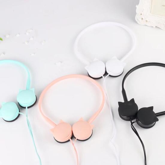 Headset with Mic Wired Cartoon Design Stereo Music Headphones for Smart Phone