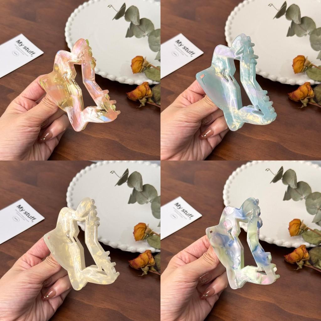 Trendy Acetate Hair Claw Clip With Star Design Perfect For Stylish Updos