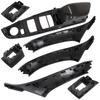 BMW 5 F10 F11 09-17 set of interior door handles front and rear 7 pcs. SET BLACK - 1 hole