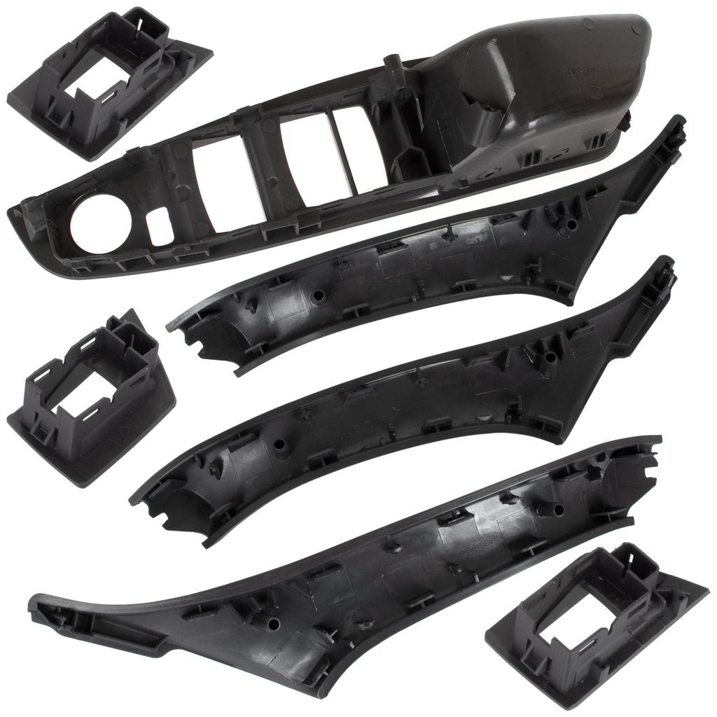 BMW 5 F10 F11 09-17 set of interior door handles front and rear 7 pcs. SET BLACK - 1 hole