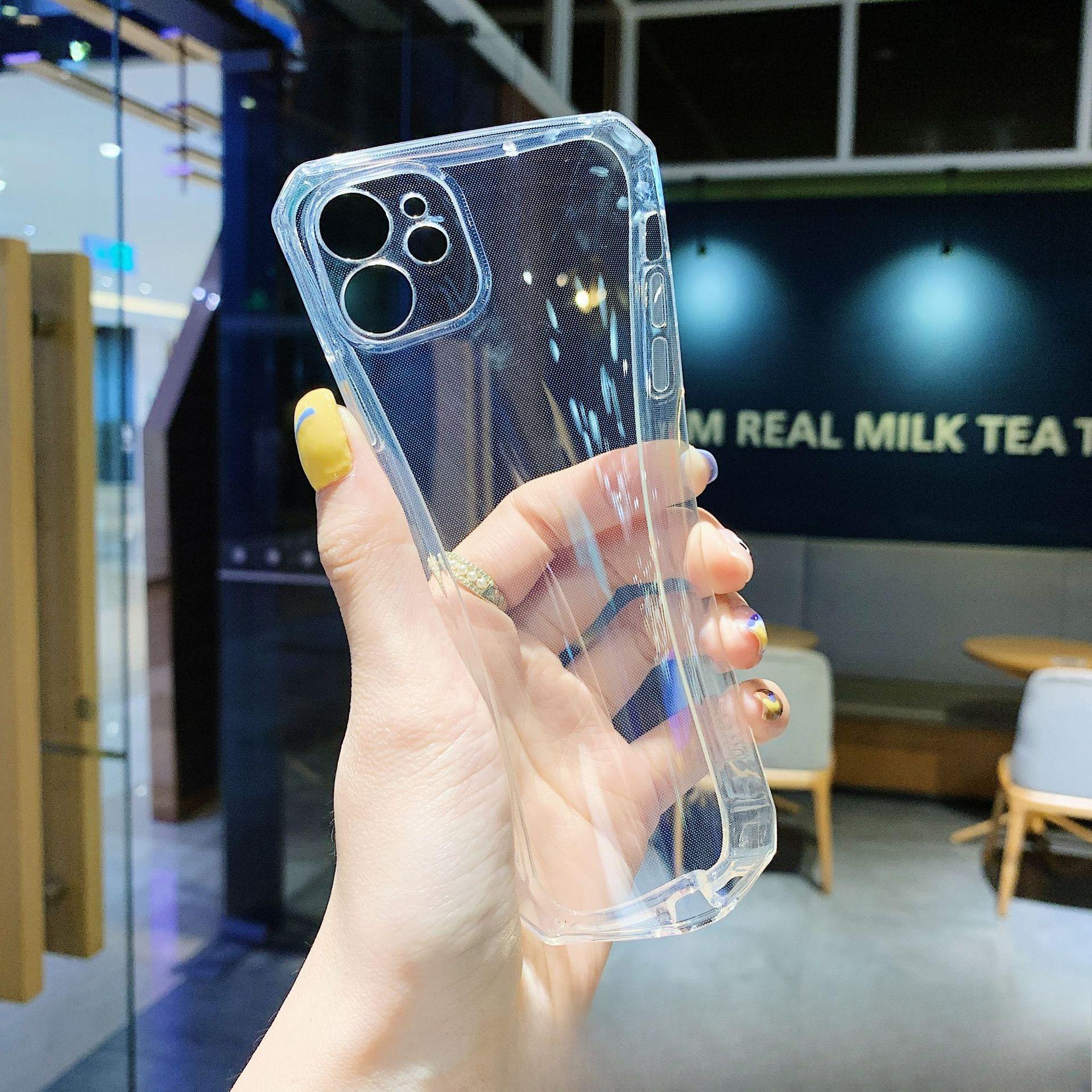 

Suitable for Spring and Summer Apple 15/16 Protective Case Straight Edge King Full Cover Fine Hole Mixed Color Men and Women IPhone 14P Mobile Phone 16PROMAX