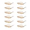 12 Pairs Per Set Flame Shaped Sunglasses New Fashion Rimless Candy Color Party Shades Trendy Design Colorful Sun Glasses