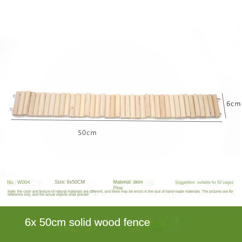 Solid Wood Hamster Furnishings Djungarian Hamster Toy Decoration Squirrel Climbing Stairs Fence Landscape Partition Rope Ladder