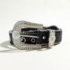 Rhinestones Buckle Belt Aesthetic Big Eyelet Belt Gothic Pants Belt  Girl Waistband Female Western Sequined Waiststrap