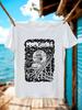 Vintage Propagandhi Band Graphic T-shirt - Heavyweight Cotton Unisex Tee with Cartoon Character & Music Note Design